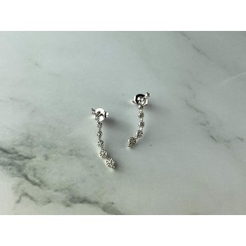 Sky Jewelry Золотые серьги-гвоздики 10К (417 проба)  с  Бриллиантами