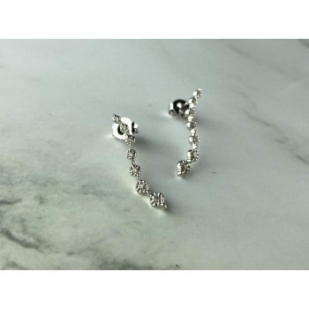 Sky Jewelry Золотые серьги-гвоздики 10К (417 проба)  с  Бриллиантами