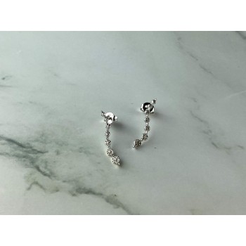 Sky Jewelry Золотые серьги-гвоздики 10К (417 проба)  с  Бриллиантами