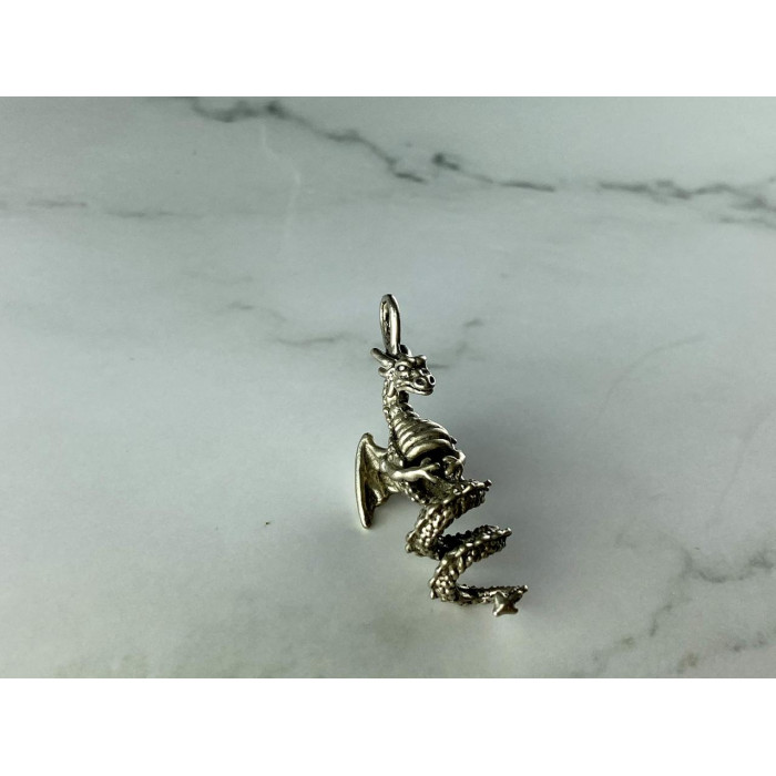 Sky Jewelry Винтажный Серебряный Кулон 925 проба *Дракон