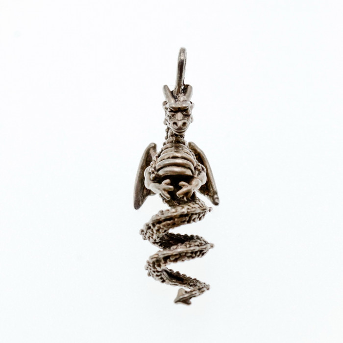 Sky Jewelry Винтажный Серебряный Кулон 925 проба *Дракон
