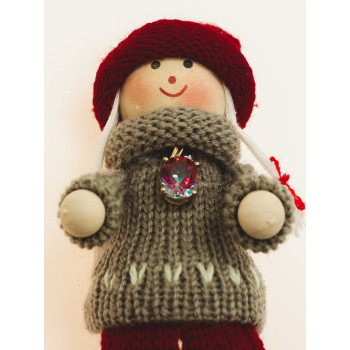 Sky Jewelry Золотой кулон с камнем Мистик Топаз и Бриллиантами