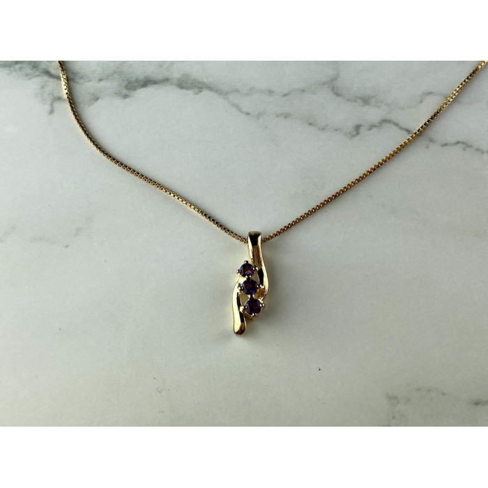 Sky Jewelry Серебряная Цепочка с Кулоном Танзанит в позолоте