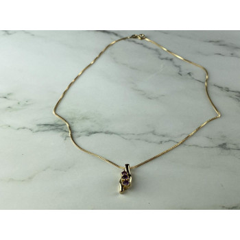 Sky Jewelry Серебряная Цепочка с Кулоном Танзанит в позолоте