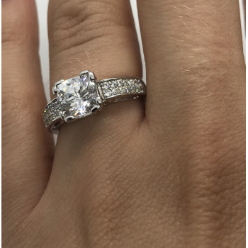 Sky Jewelry Серебряное кольцо с фианитом  )