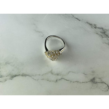 Sky Jewelry Серебряное Кольцо 925 пробы с Фианитами *Нежность*