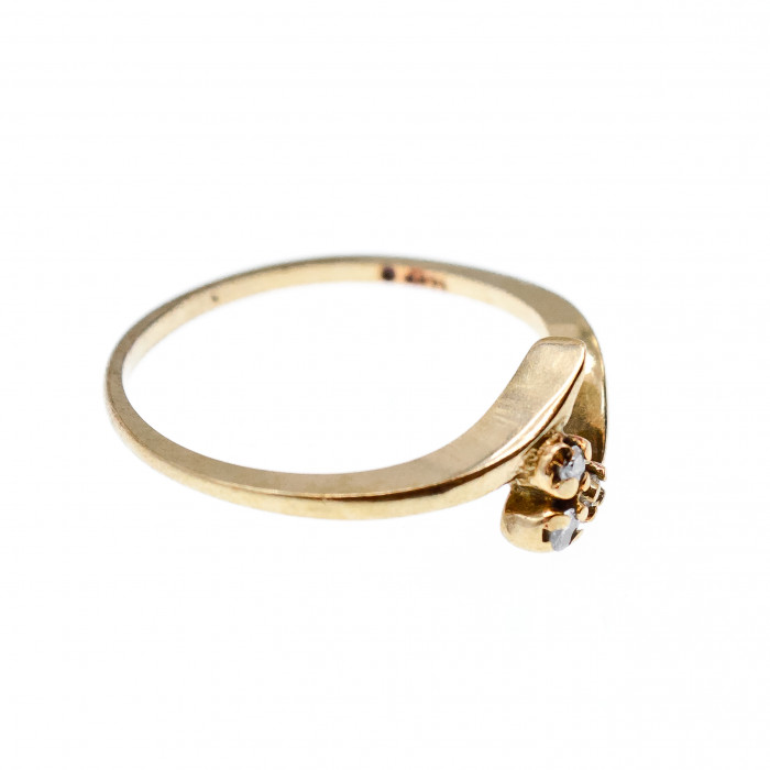 Sky Jewelry Золотое кольцо 14К (585 проба) с Бриллиантами