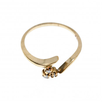 Sky Jewelry Золотое кольцо 14К (585 проба) с Бриллиантами