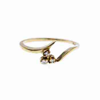 Sky Jewelry Золотое кольцо 14К (585 проба) с Бриллиантами