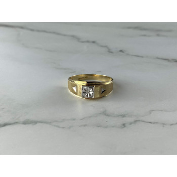 Sky Jewelry Мужское Золотое кольцо 10К (417 проба) с Бриллиантом