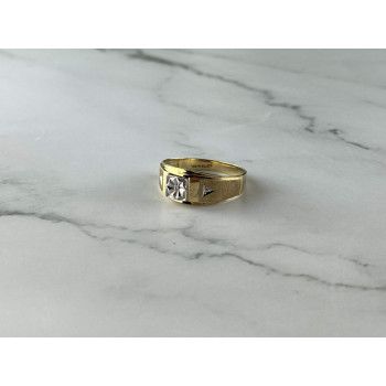 Sky Jewelry Мужское Золотое кольцо 10К (417 проба) с Бриллиантом