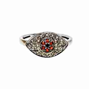 Sky Jewelry Серебряное Кольцо с камнями Танзанит , Шпинель и Гошенит