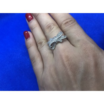Sky Jewelry Копия Серебряное кольцо с бриллиантами