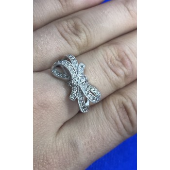 Sky Jewelry Копия Серебряное кольцо с бриллиантами