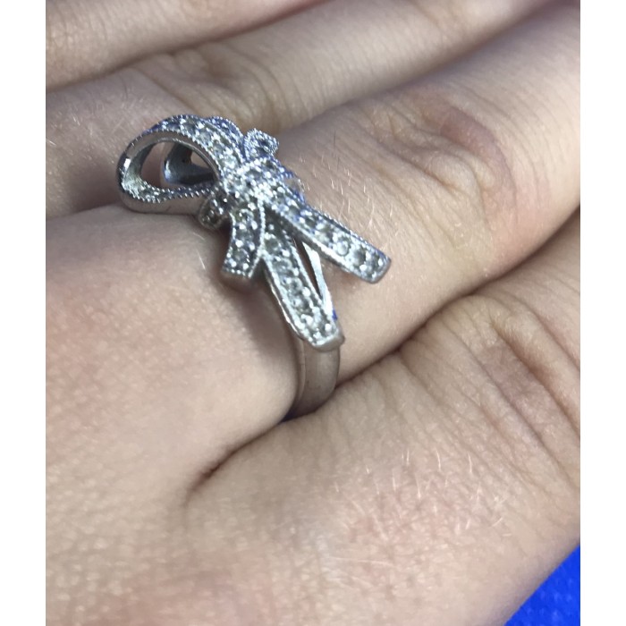 Sky Jewelry Копия Серебряное кольцо с бриллиантами