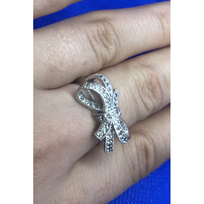 Sky Jewelry Копия Серебряное кольцо с бриллиантами