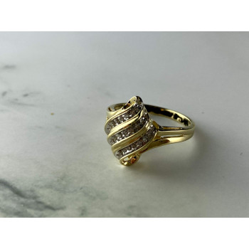 Sky Jewelry Золотое кольцо 10К (417 проба) с Бриллиантами