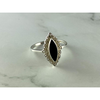 Sky Jewelry Винтажное Серебряное кольцо с Черным Ониксом 925 проба