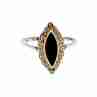 Sky Jewelry Винтажное Серебряное кольцо с Черным Ониксом 925 проба