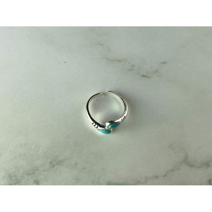 Sky Jewelry Серебряное кольцо 925 пробы со вставками из Бирюзы