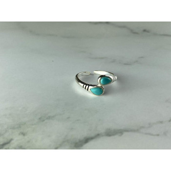 Sky Jewelry Серебряное кольцо 925 пробы со вставками из Бирюзы