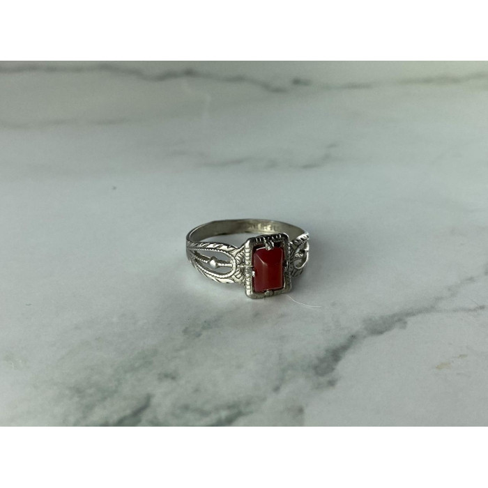 Sky Jewelry Винтажное Серебряное кольцо с Агатом