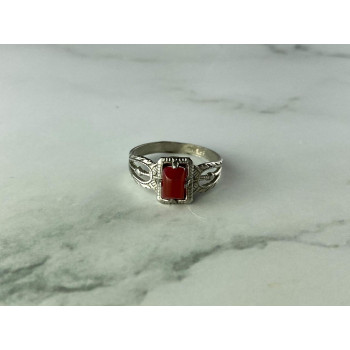 Sky Jewelry Винтажное Серебряное кольцо с Агатом