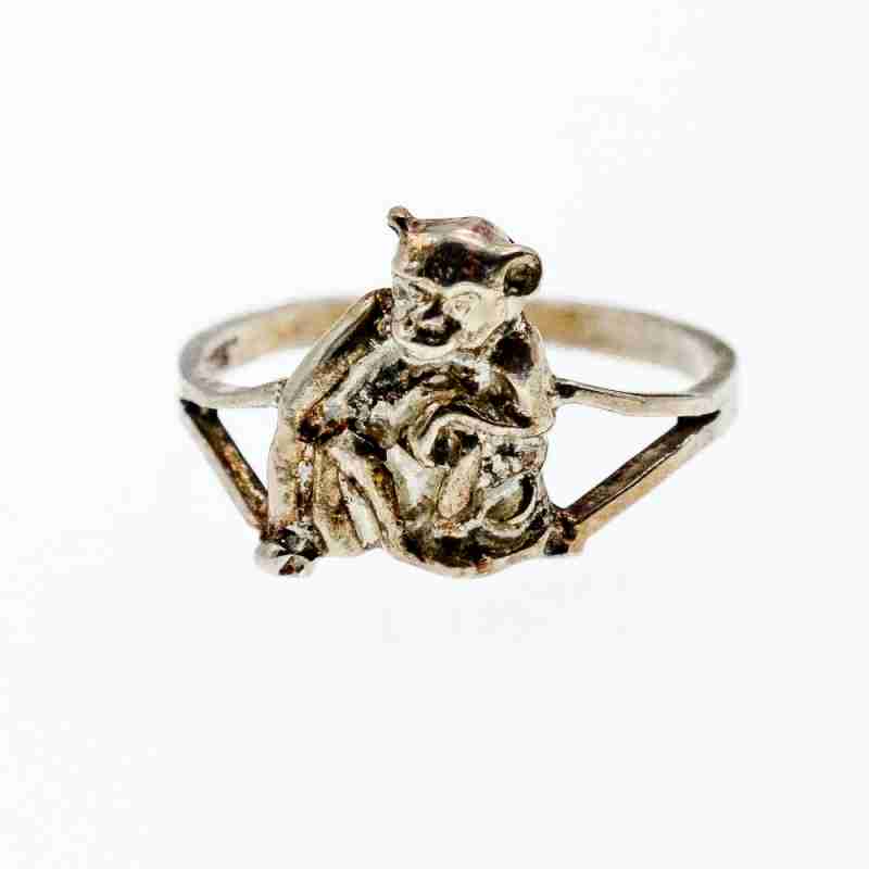 Sky Jewelry Серебряное кольцо 925 пробы  *Обезьяна с ребенком