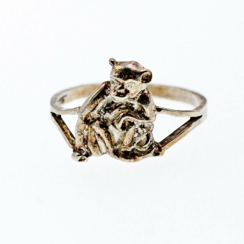 Sky Jewelry Серебряное кольцо 925 пробы  *Обезьяна с ребенком