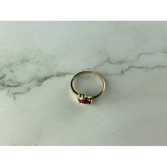 Sky Jewelry Золотое Кольцо с Рубином  и Бриллиантами