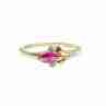 Sky Jewelry Золотое Кольцо с Рубином  и Бриллиантами