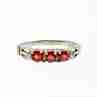 Sky Jewelry Серебряное Кольцо с камнями  Спессартин и Фианиты