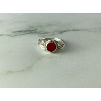 Sky Jewelry Винтажное Серебряное кольцо с Агатом