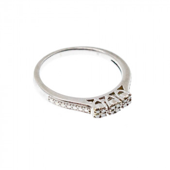 Sky Jewelry Серебряное кольцо 925 проба с камнями белый Топаз