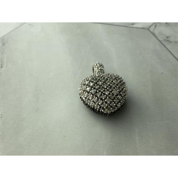 Sky Jewelry Серебряный Кулон с белой и черной Шпинелью 925 проба