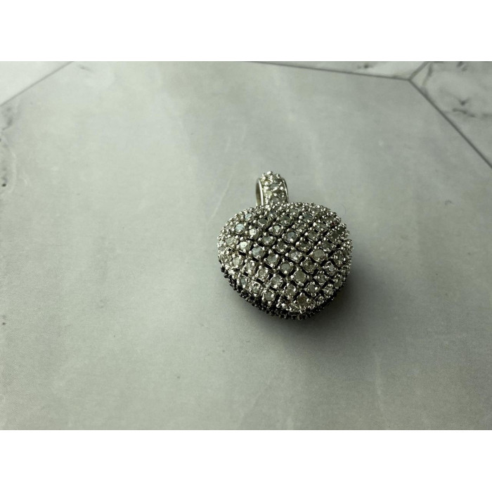 Sky Jewelry Серебряный Кулон с белой и черной Шпинелью 925 проба