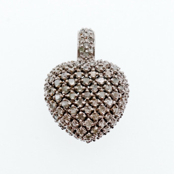 Sky Jewelry Серебряный Кулон с белой и черной Шпинелью 925 проба