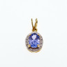 Sky Jewelry Золотой кулон с Танзанитом и Бриллиантами
