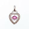 Sky Jewelry Серебряный Кулон с розовым Фианитом  925 проба *Сердце*