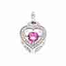 Sky Jewelry Серебряный Кулон с розовым Фианитом  925 проба *Сердце