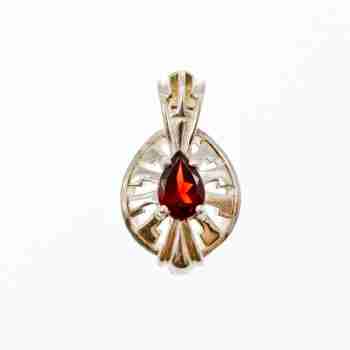 Sky Jewelry Серебряный Кулон с Гранатом 925 проба