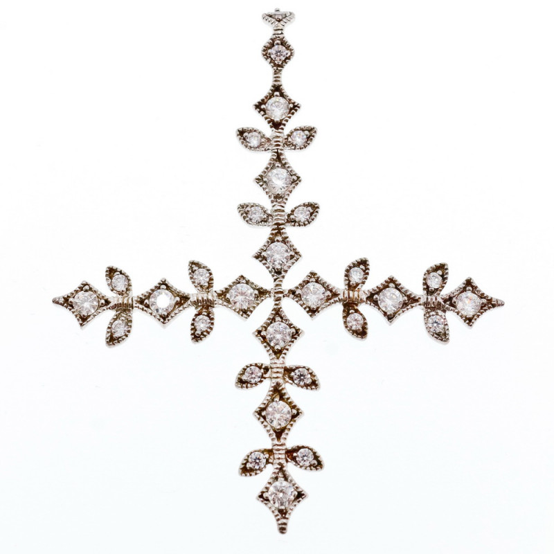 Sky Jewelry Кулон (снежинка) серебро 925 пробы с фианитом