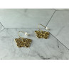 Sky Jewelry Серебряные Серьги 925 проба в позолоте   *Бабочки*