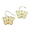 Sky Jewelry Серебряные Серьги 925 проба в позолоте   *Бабочки*