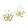 Sky Jewelry Серебряные Серьги 925 проба в позолоте   *Бабочки*