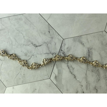 Sky Jewelry Винтажный Серебряный Браслет с камнями Морион   *Слоники