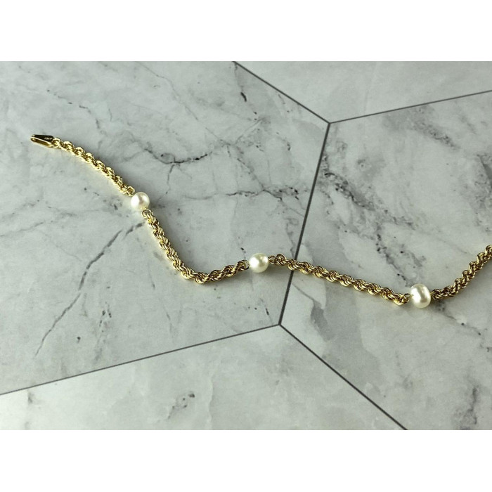 Sky Jewelry Золотой  Браслет 10К (417 проба) с Жемчугом