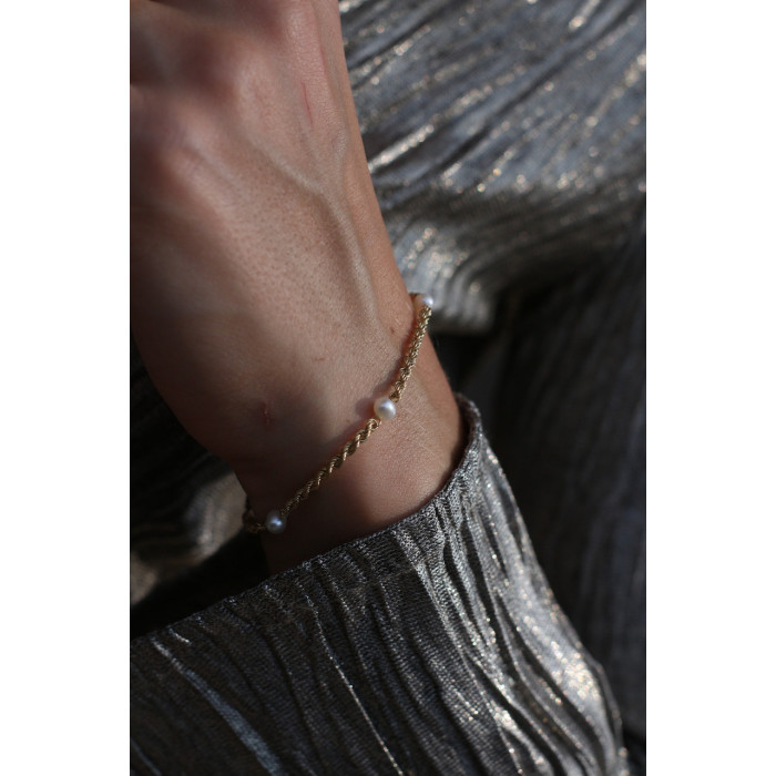 Sky Jewelry Золотой  Браслет 10К (417 проба) с Жемчугом