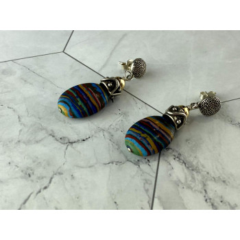 Sky Jewelry Серебряные серьги с Яшмой   *Сияй