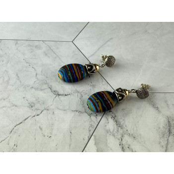 Sky Jewelry Серебряные серьги с Яшмой   *Сияй